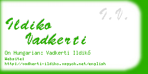 ildiko vadkerti business card