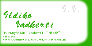 ildiko vadkerti business card